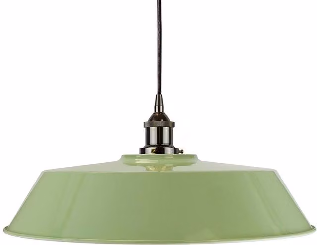 SE Home Chancery Large Round Pendant Light in Mint Green and Black