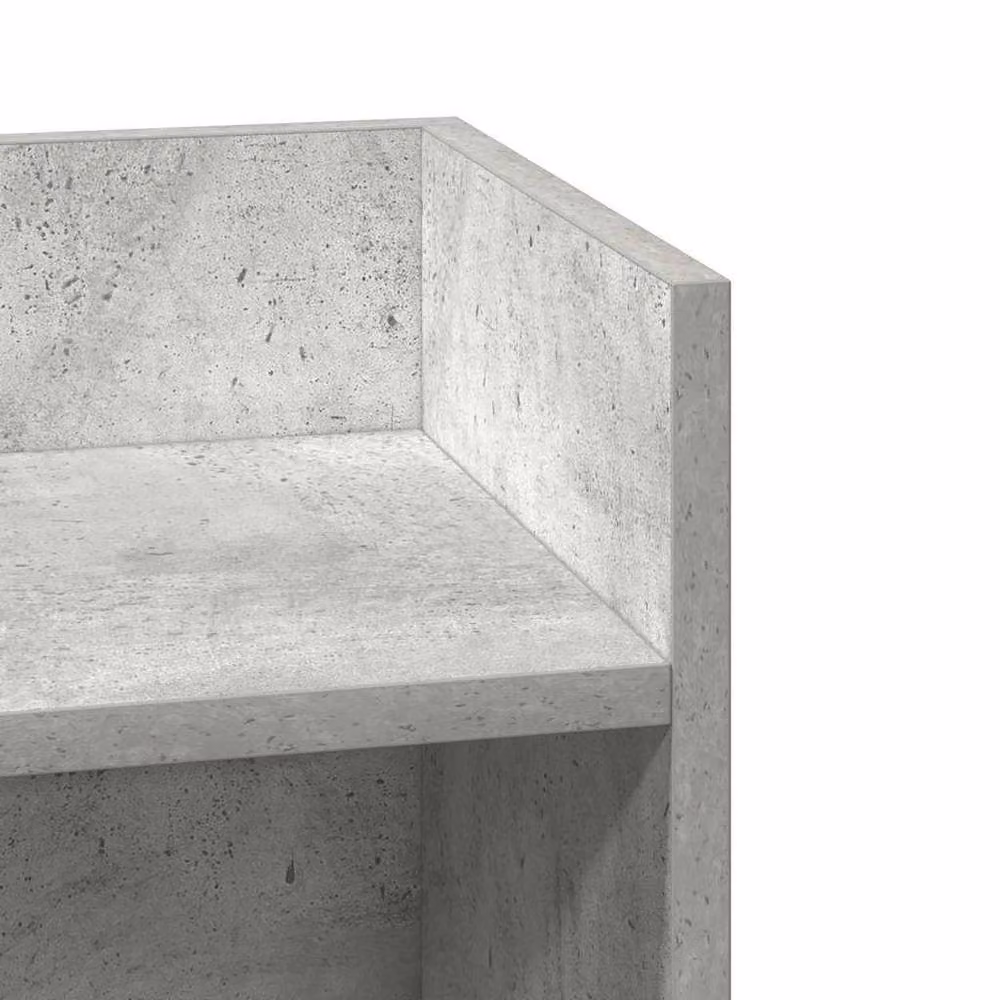 Berkfield Home Set of 2 Side Tables with Shelf, Concrete Grey, W/D/H: 25.5 x 27 x 60 cm – 3