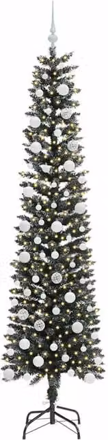 Berkfield Home Elegant Green Artificial Christmas Tree with 300 LEDs, W/D/H: 58 x 58 x 210 cm – 1