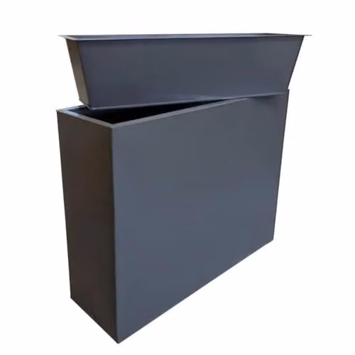 Access Garden Products Galvanised Steel Trough Planter, Grey, W: 25 cm, D: 80 cm, H: 60 cm – 6