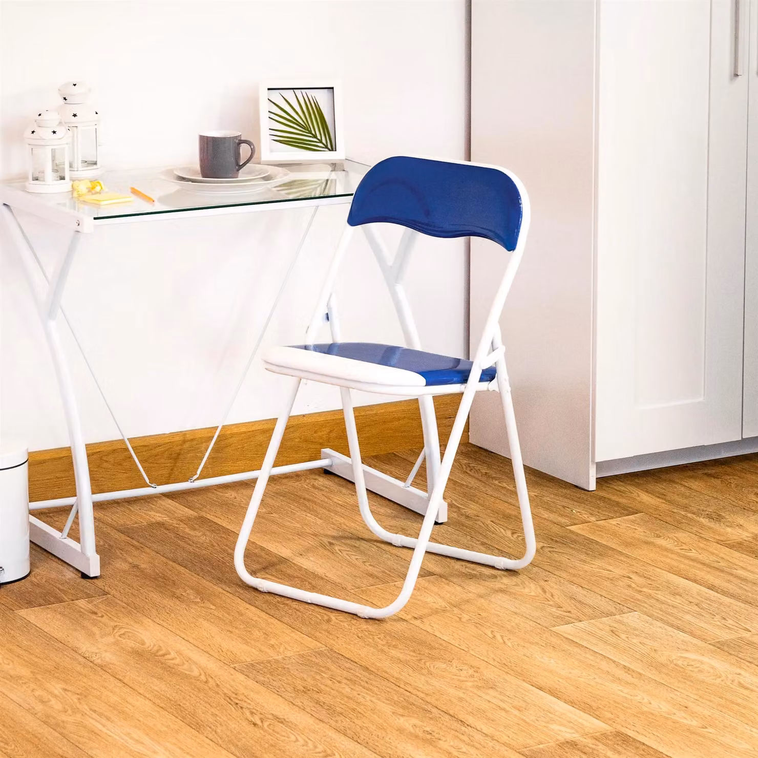 Harbour Housewares Set of 6 Multicolour Padded Folding Chairs with Metal Frame – 2