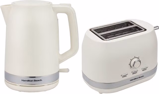 Hamilton Beach Breakfast Bundle in Beige and White