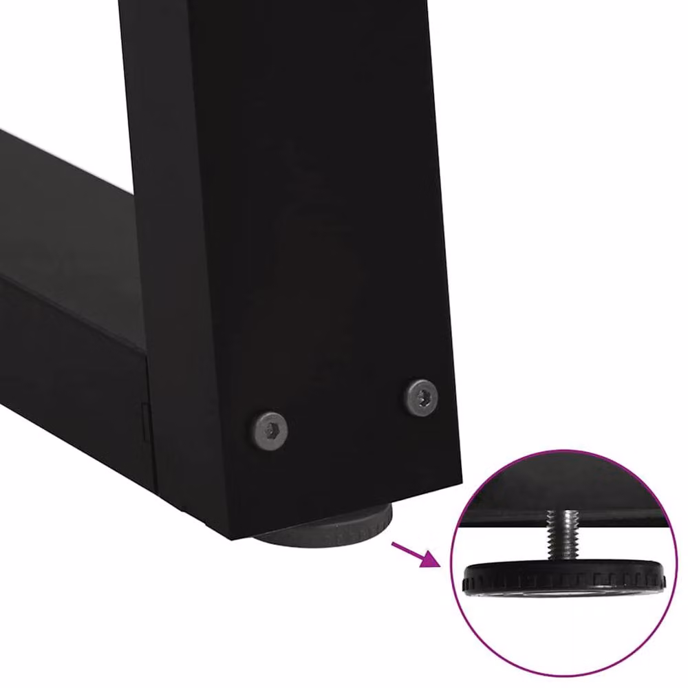 Berkfield Home V-Shape Dining Table Legs, 2 Pieces, Black Steel, H: 72-73.3 cm x W: 90 cm – 5