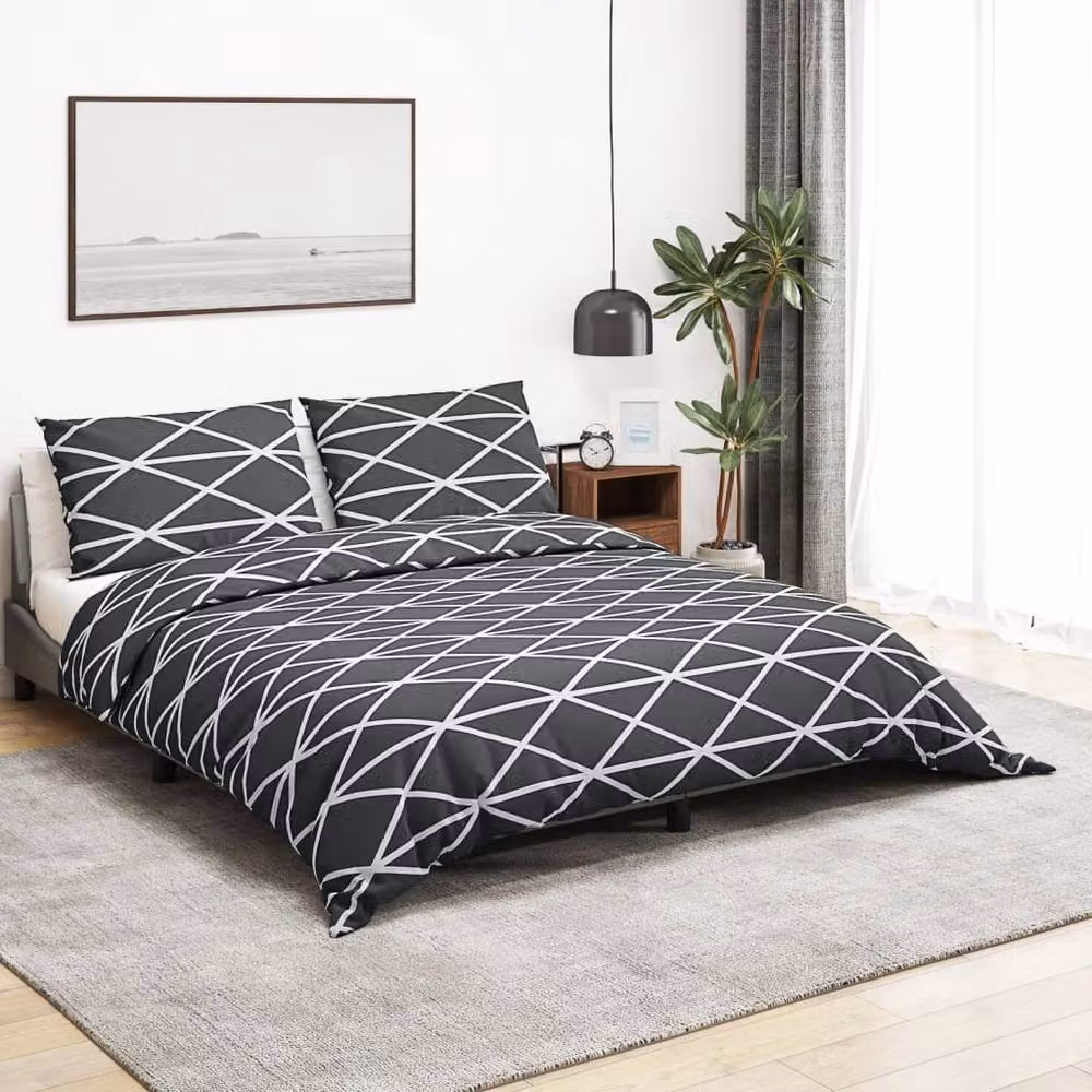 Berkfield Home Grey Cotton Duvet Cover and Pillowcase Set, 200 x 200 cm – 2
