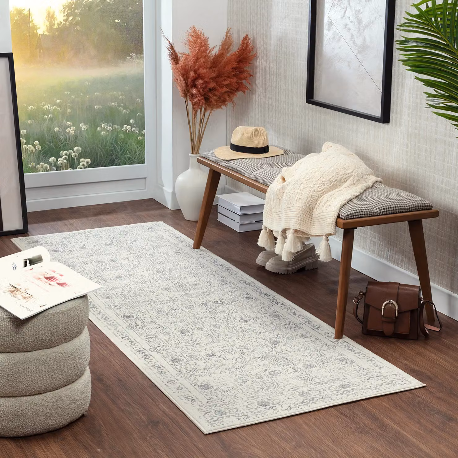 Livabliss Roma Vintage Boho Rug in Grey and Blue, W: 200 cm, D: 275 cm – 5