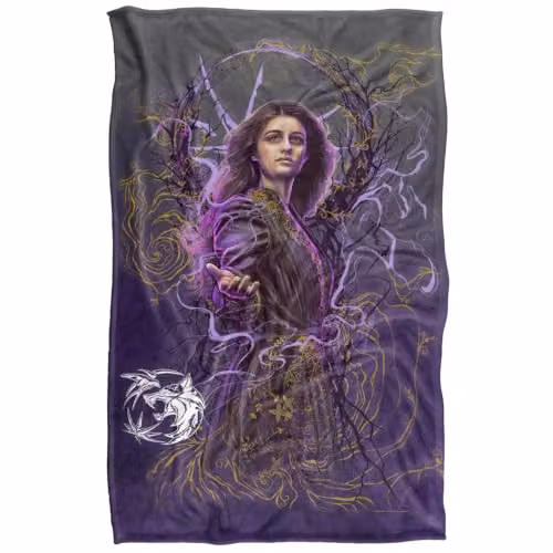 The Witcher Yennefer Airbrush Silky Touch Super Soft Fleece Throw Blanket, Multicolour, W: 91 cm, D: 147 cm
