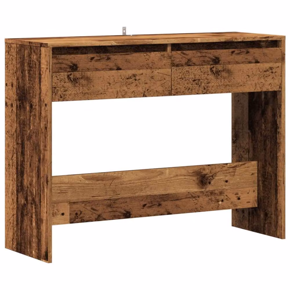 Berkfield Home Decorative Console Table in Brown Rustic Old Wood, W/D/H: 100 x 35 x 76.5 cm – 2