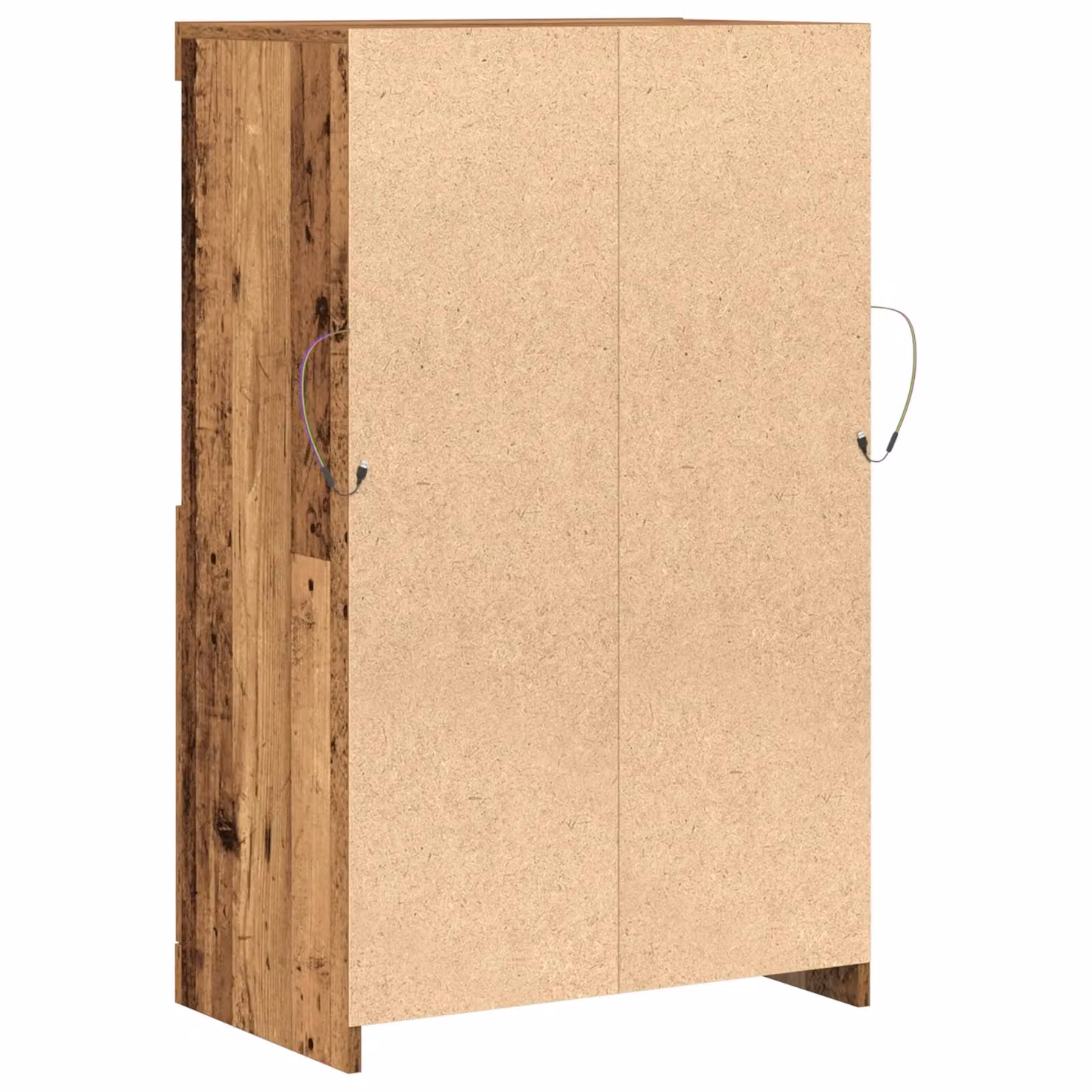 Berkfield Home Rustic Wood Sideboard with Integrated LED Lights in Brown, W/D/H: 60 x 37 x 100 cm – 3