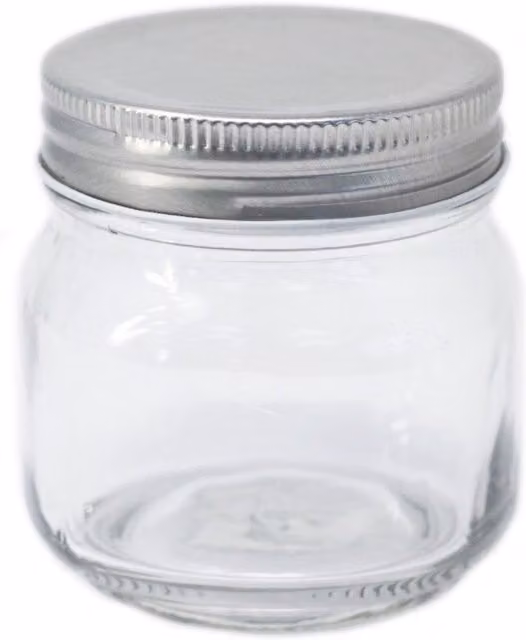 KDMK Transparent Glass Square Jar with Screw Lid for Jams, Candles or Gifts