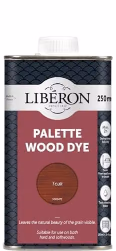 Liberon Palette Water Based Wood Dye in Teak, 250ml