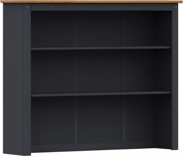 Mercers Furniture Corona Charcoal 3 Door Dresser Top in Distressed Charcoal Wax