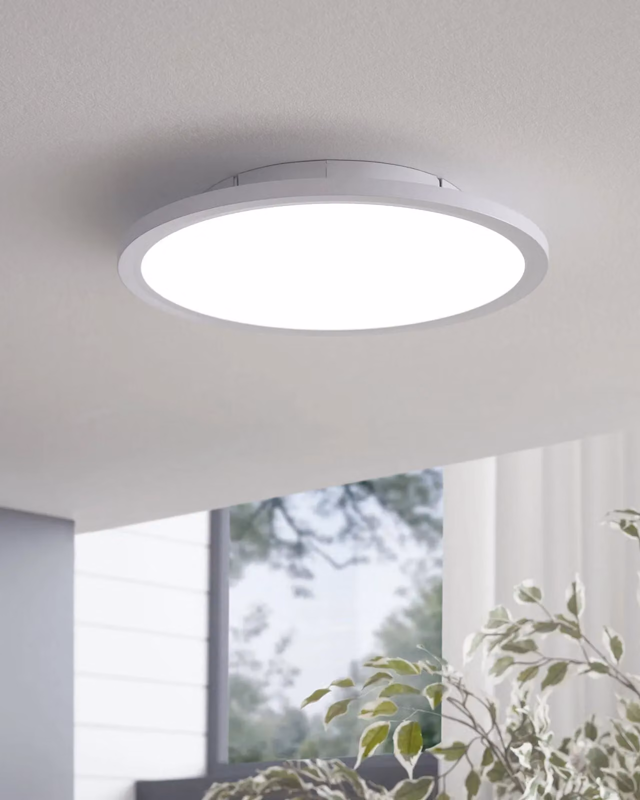 Loops 2 Pack Modern Round LED Ceiling Light, White, Diameter: 300 mm, 17W, 4000K Cool White – 2