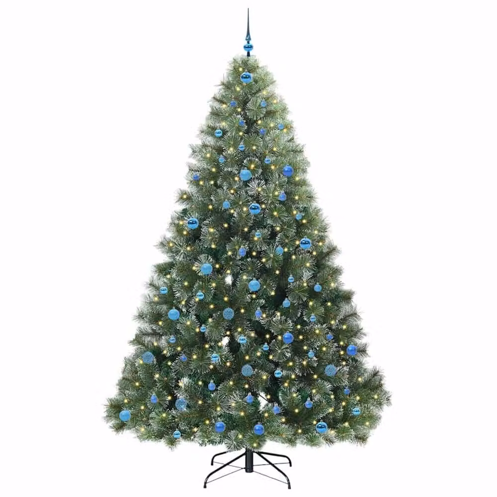 Berkfield Home Artificial Green Christmas Tree with 300 Warm White LEDs, Height: 240 cm – 3