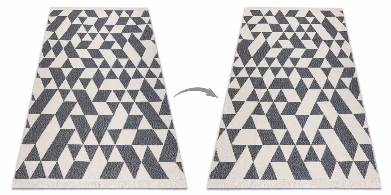 RugsX Twin Geometric Modern Rectangular Rug in Grey, W: 100 cm, L: 200 cm – 3