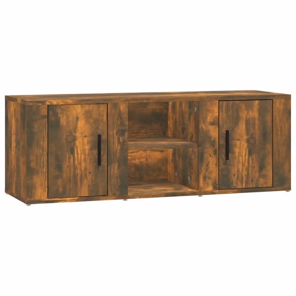 Berkfield Home TV Cabinet in Smoked Oak Brown, W/D/H: 100 x 31.5 x 35 cm – 2