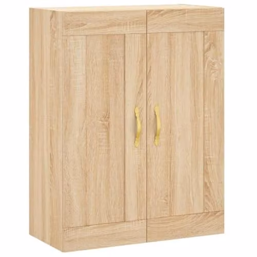 vidaXL Wall Mounted Cabinet in Brown Sonoma Oak, W/D/H: 69.5 x 34 x 90 cm