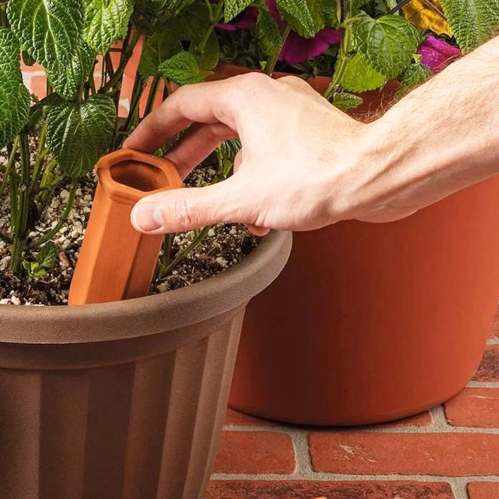 KORVIXA 4-Piece Brown Terracotta Plant Watering Devices – 4