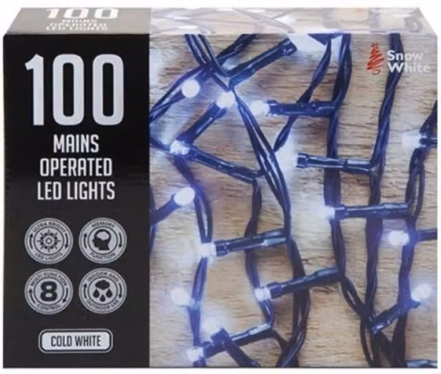 KDMD 200 LED Christmas Lights with Timer, Multicolor and White, Mains Operated