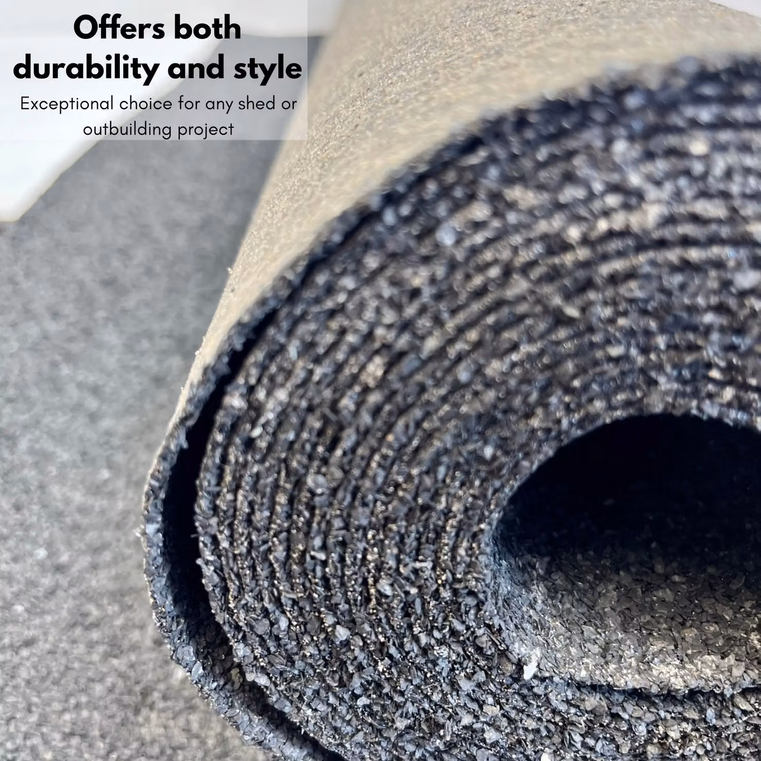 Novecrafto Heavy-Duty Black Polyester Shed Roofing Felt, 2 Rolls (W: 1 m x L: 5 m) – 4
