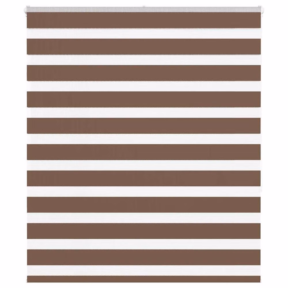 Berkfield Home Elegant Zebra Blind in Brown, W: 120 cm, H: 150 cm – 2