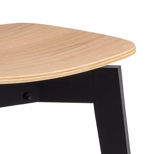 Furniture To Go Roxby Extendable Dining Table and 4 Dining Chairs in Oak and Black, W/D/H: 80 x 80 x 76 cm – 5