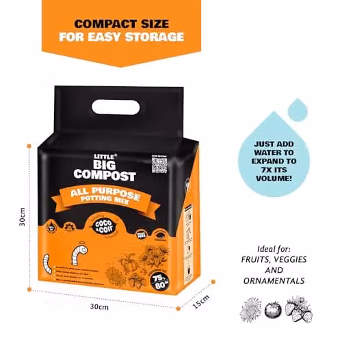 Coco&Coir Coco Boost All Purpose Peat-Free Coco Soil for Indoor Plants, 75 l – 5