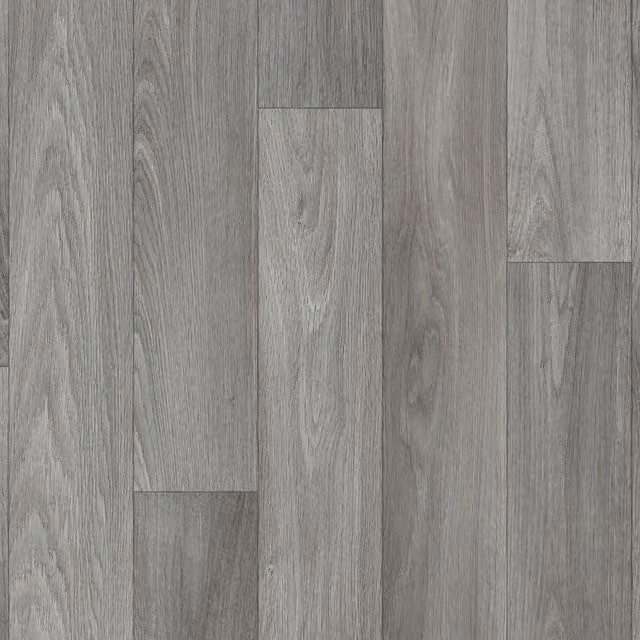 Vinyl Flooring UK Grey Wood Effect 2.0mm Felt Backed Vinyl Flooring W: 300 cm, D: 500 cm