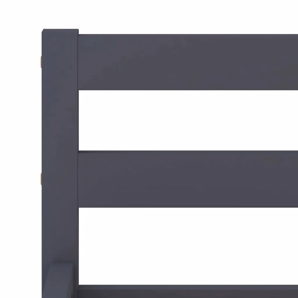 Berkfield Home Modern Grey Solid Pine Wood Bed Frame W: 160 cm, D: 200 cm – 2
