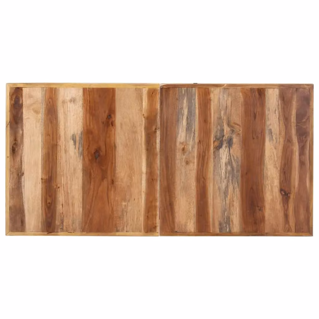 Berkfield Home Rectangular Solid Wood Dining Table in Brown with X-Frame Design, W/D/H: 140 x 70 x 75 cm – 4