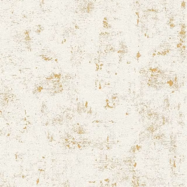 A.S. Création Industrial Abstract Textured Wallpaper in Gold, White and Multicolour Matt Finish
