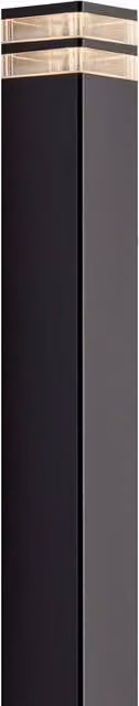 Nordlux Elm Modern Black Metal Outdoor Post Light with Transparent Glass and E27 Socket, IP44