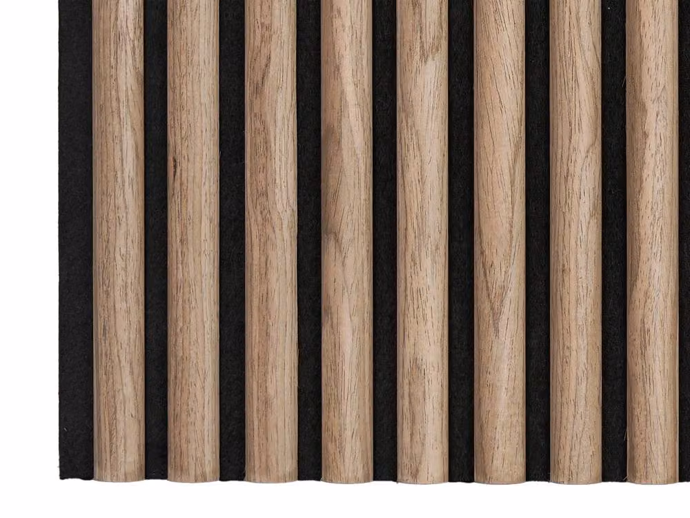 Fuse Acoustic Wooden Reeded Wall Panel in Walnut Effect, Brown, W: 60 cm, H: 240 cm – 7