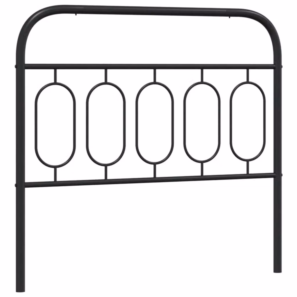 Berkfield Home Classic Metal Headboard in Black, Width: 100 cm – 2