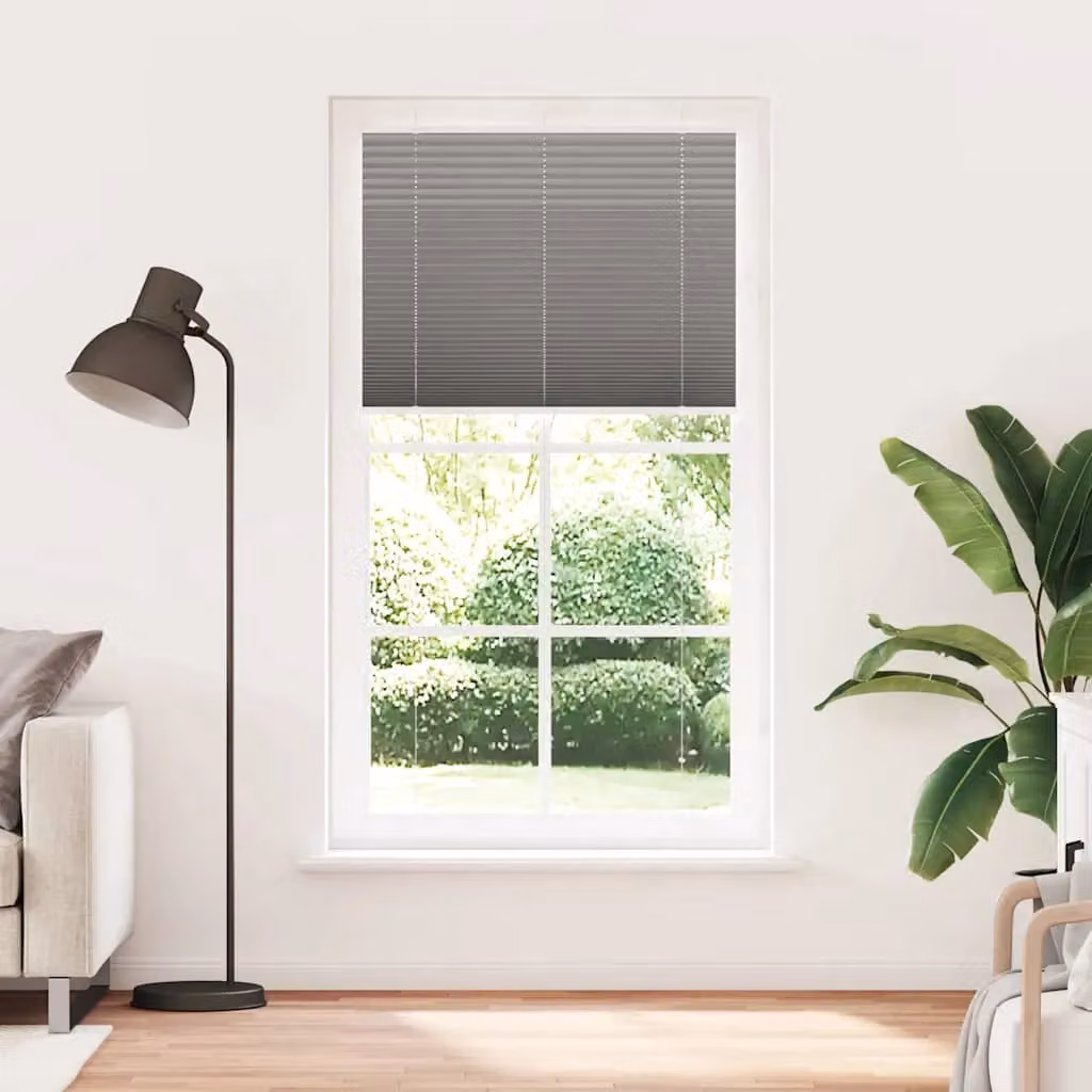 Berkfield Home Single Pleat Fabric Blind in Anthracite and Black, W/H: 110 x 200 cm – 2