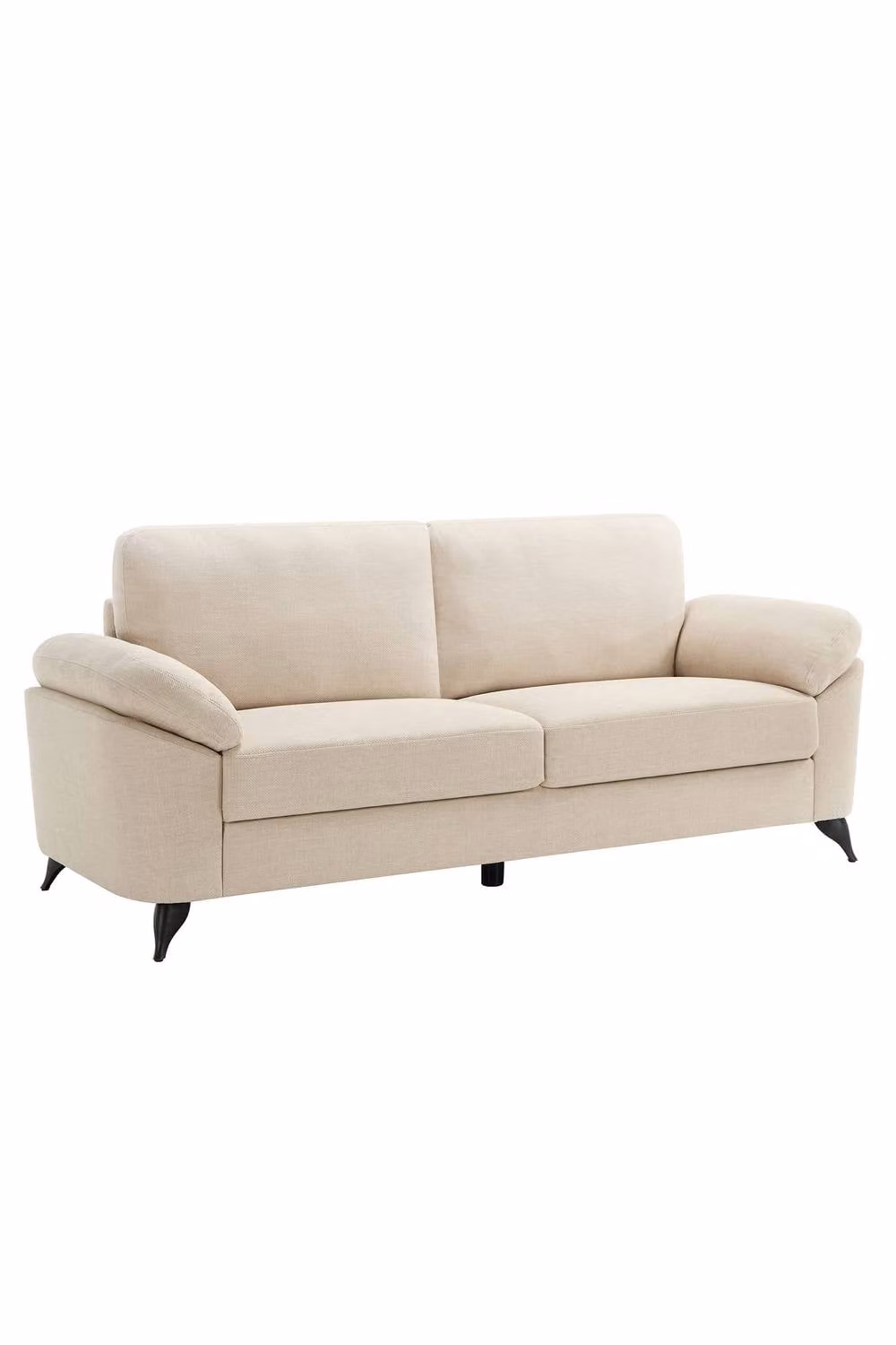 More4Homes Malmo Scandi Style Fabric 2 and 3 Seater Sofa Set in Beige – 2