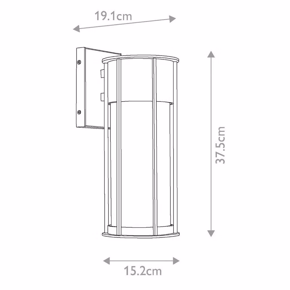 Netlighting Camillo Medium Outdoor Wall Lantern in Bronze and Natural Brass with Glass Shade IP44 – 2