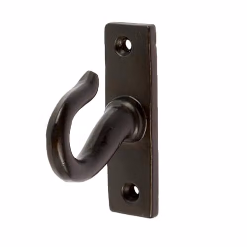 Hammer and Tongs Matt Black Powder-Coated Iron Hanging Hook, Pack of 5 – 3