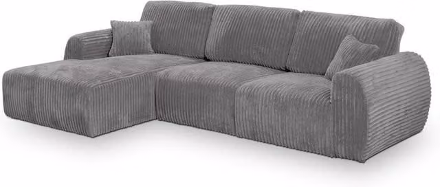 Snug Furniture Birmingham Ltd Sereno Jumbo Cord Left Hand Facing Fullback Sofa in Grey – 1