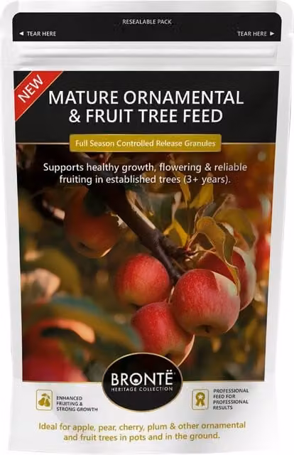 Bronte Heritage Slow Release Fruit and Ornamental Tree Fertiliser Granules 8-4-12 with MgO and Trace Elements, 120g – 4