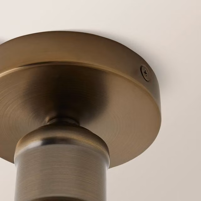 Shaw Flush Ceiling Light Fitting in Brushed Brass