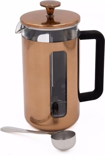 La Cafetiere Pisa 8-Cup Copper and Bronze Cafetiere Set with Stainless Steel Coffee Measuring Scoop – 1