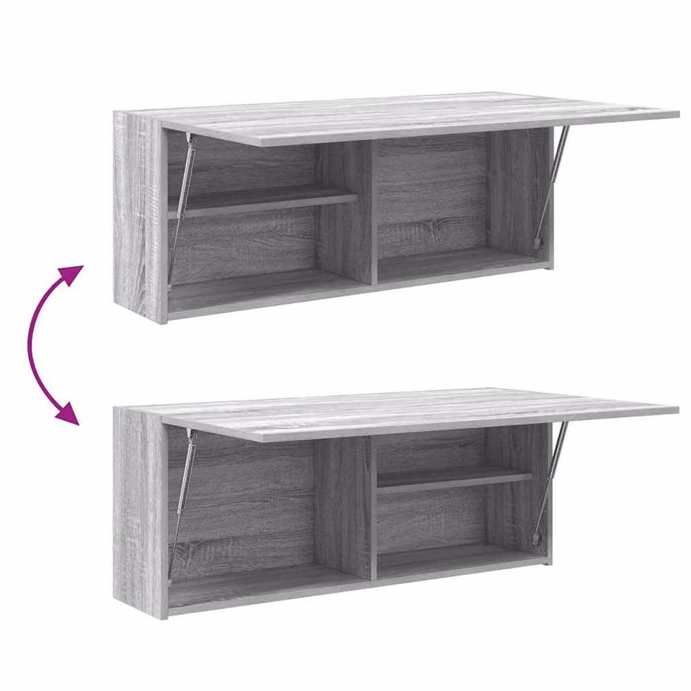 Berkfield Home Decorative Grey Sonoma Bathroom Wall Cabinet W/D/H: 100 x 25 x 40 cm – 3