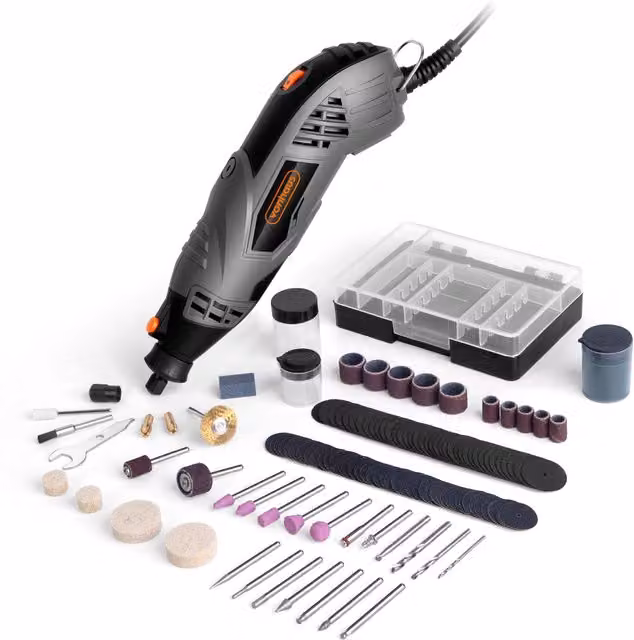 VonHaus 160W Heavy Duty Benchtop Rotary Tool in Grey