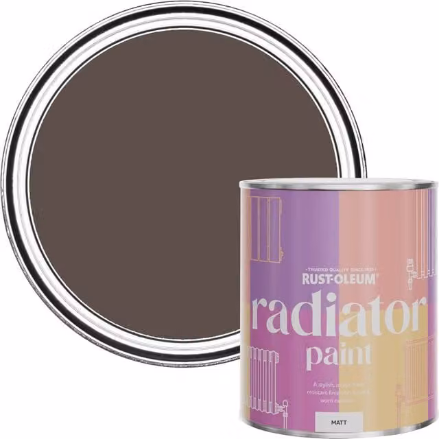 Rust-Oleum Matt Radiator Paint River's Edge Yellow and Brown 0.75 l