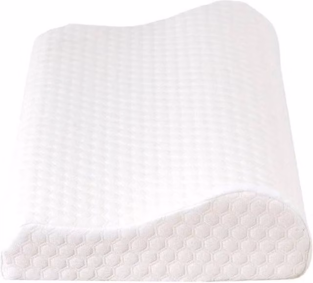 NESTLUNE Ergonomic Memory Foam Neck Pillow in White, 40 x 60 cm