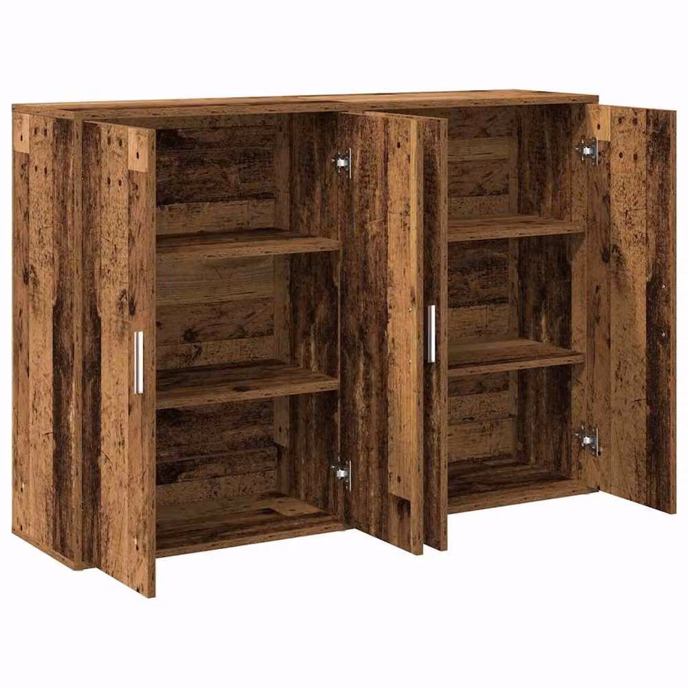 Berkfield Home Modern Buffet Sideboard in Brown and Multicolour, W/D/H: 120 x 31 x 84 cm – 3