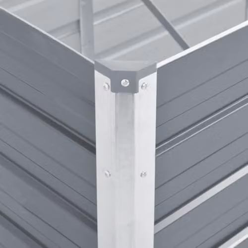 vidaXL Grey Galvanised Steel Raised Bed W/D/H: 100 x 40 x 77 cm – 3