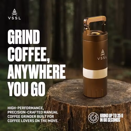 VSSL Java G25 Manual Coffee Grinder with Stainless Steel Conical Burr in Bronze – 2