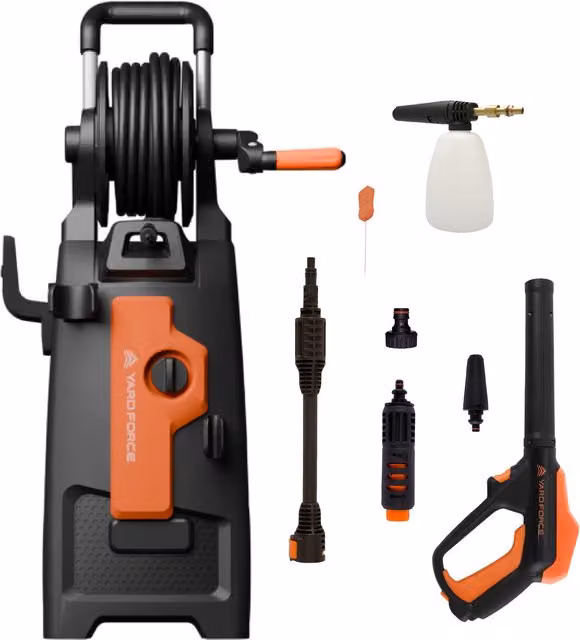 Yard Force 2200W High Pressure Washer, 165 Bar, Black
