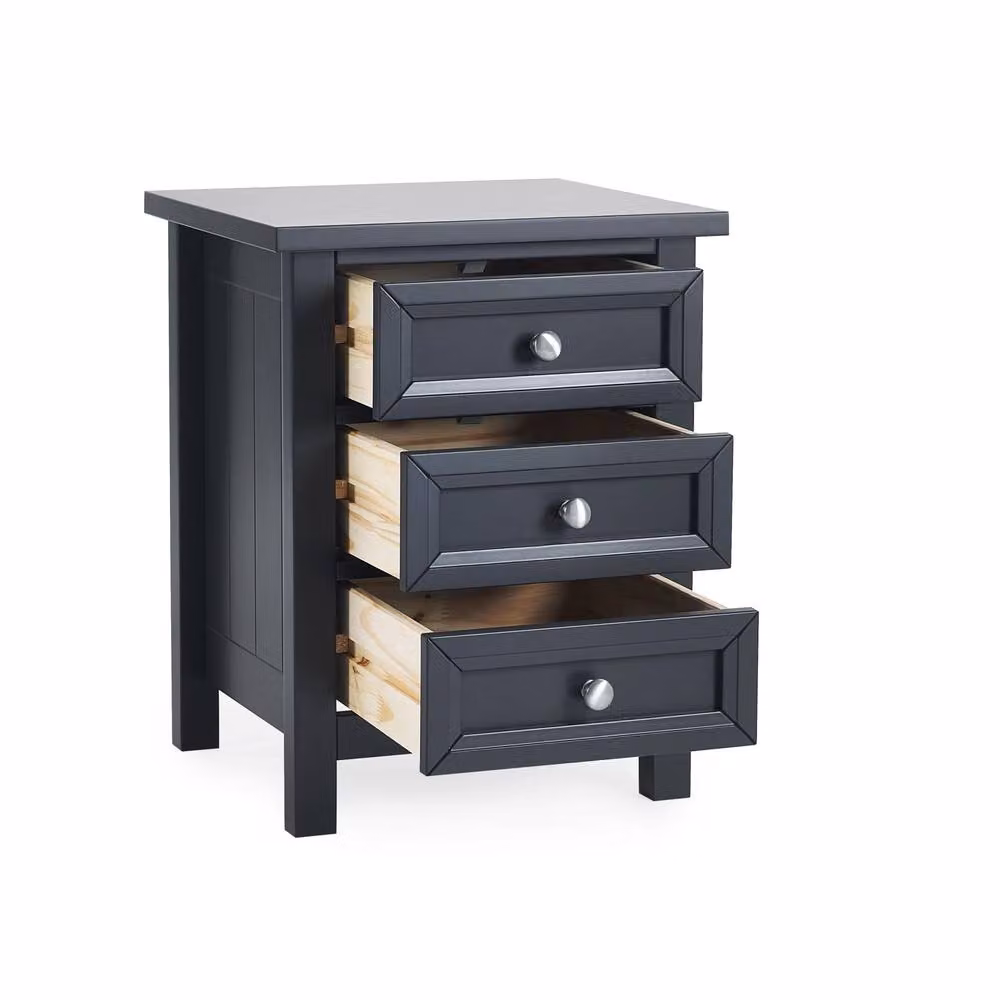 Cheshire Premium Solace 3 Drawer Anthracite Bedside Unit in Grey – 2